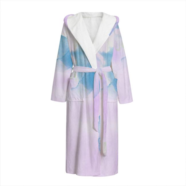 Bunter Bademantel Itchy aus Flanell – flauschig & farbenfroh, Größen S–2XL